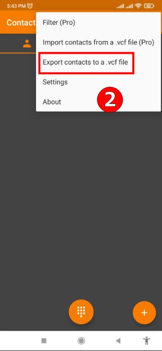 بکاپ گرفتن از مخاطبین با اپ سیمپل کانتکت عکس 3