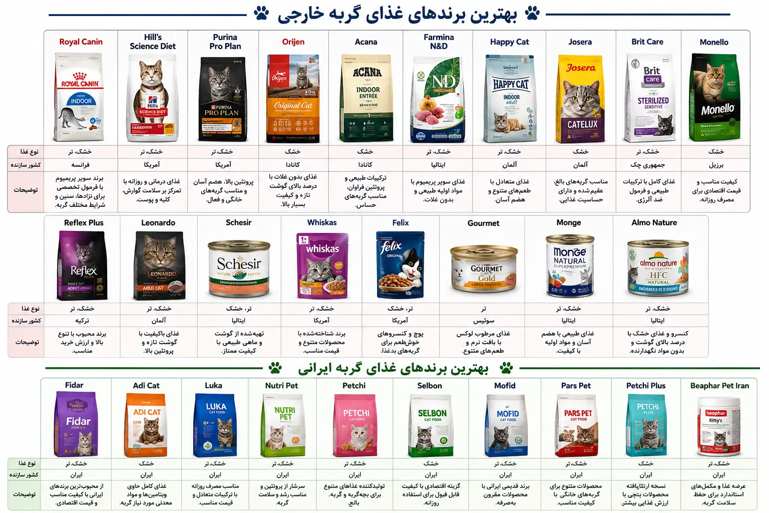 بهترین غذای گربه