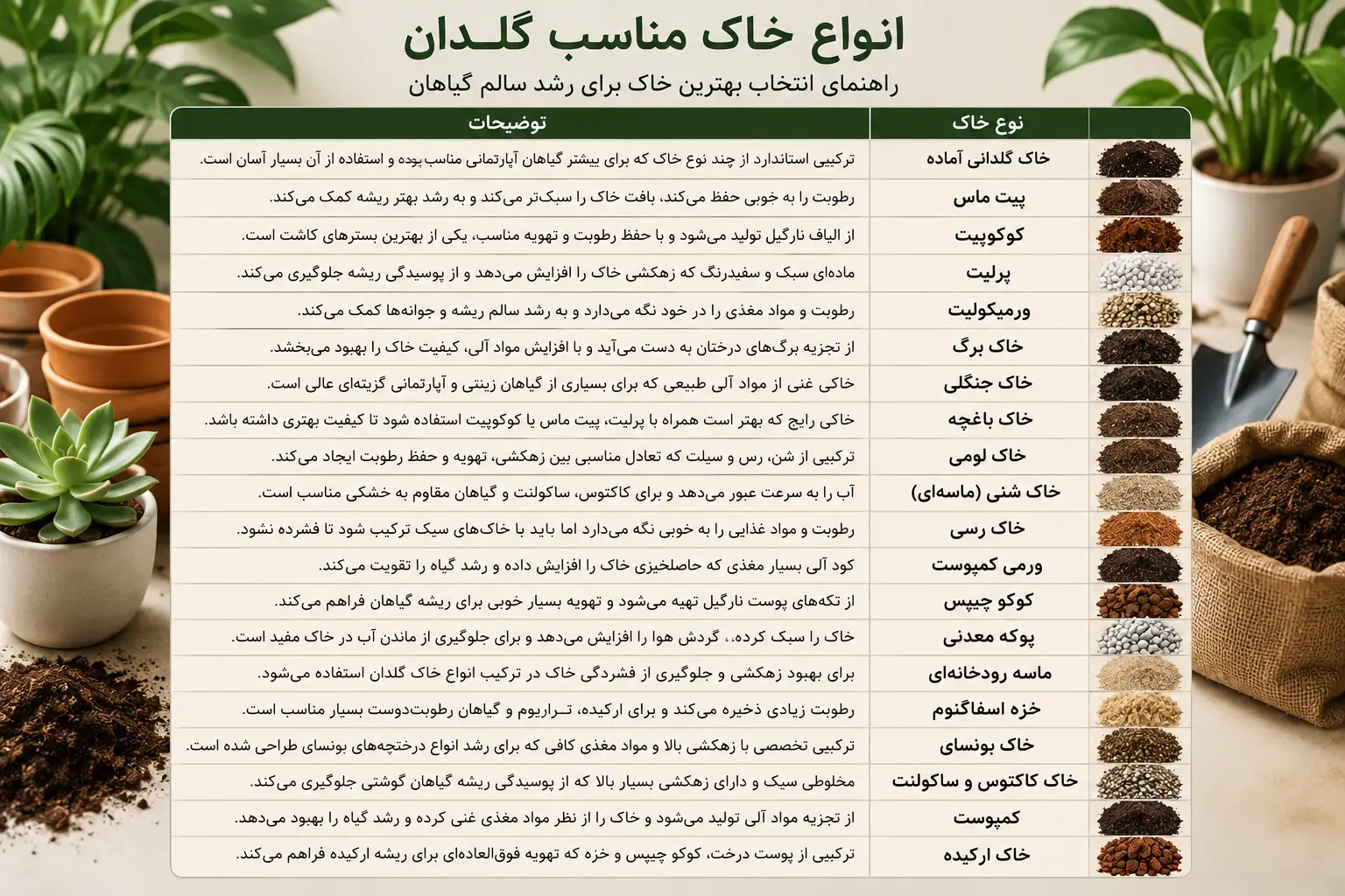 بهترین خاک گلدان